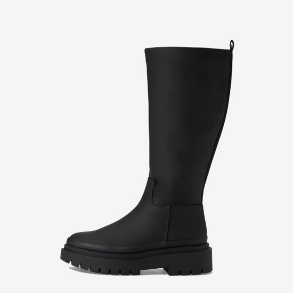 Steve Madden Women's Macall Fashion Lug Sole Knee Boot Size 11 Black NEW - Picture 2 of 16